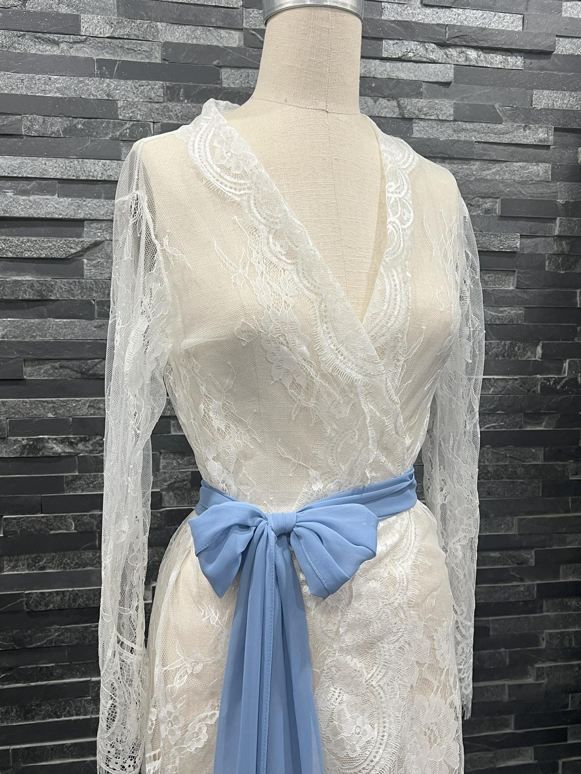 white christmas dresses Bridesmaid Sash, in Steel Blue Chiffon main image 1