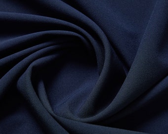 Dark Navy Blue Crepe Fabric SALE DIY