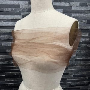 Brown Tulle Sheer Shrug,  Tulle Stole, Evening Wrap
