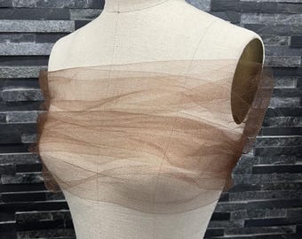 Brown Tulle Sheer Shrug,  Tulle Stole, Evening Wrap