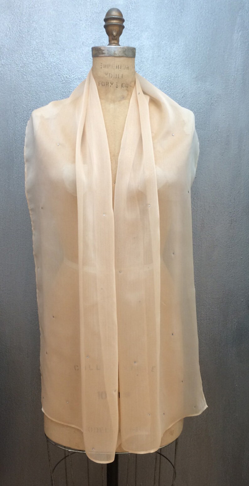 champagne chiffon shawl