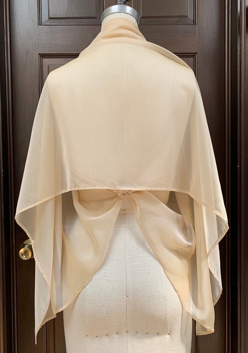 champagne chiffon shawl