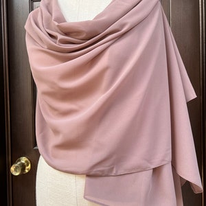 Mocha Dark Chiffon Shawl Wrap Scarf image 3