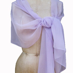 Lavender Chiffon Shawl Wrap image 2