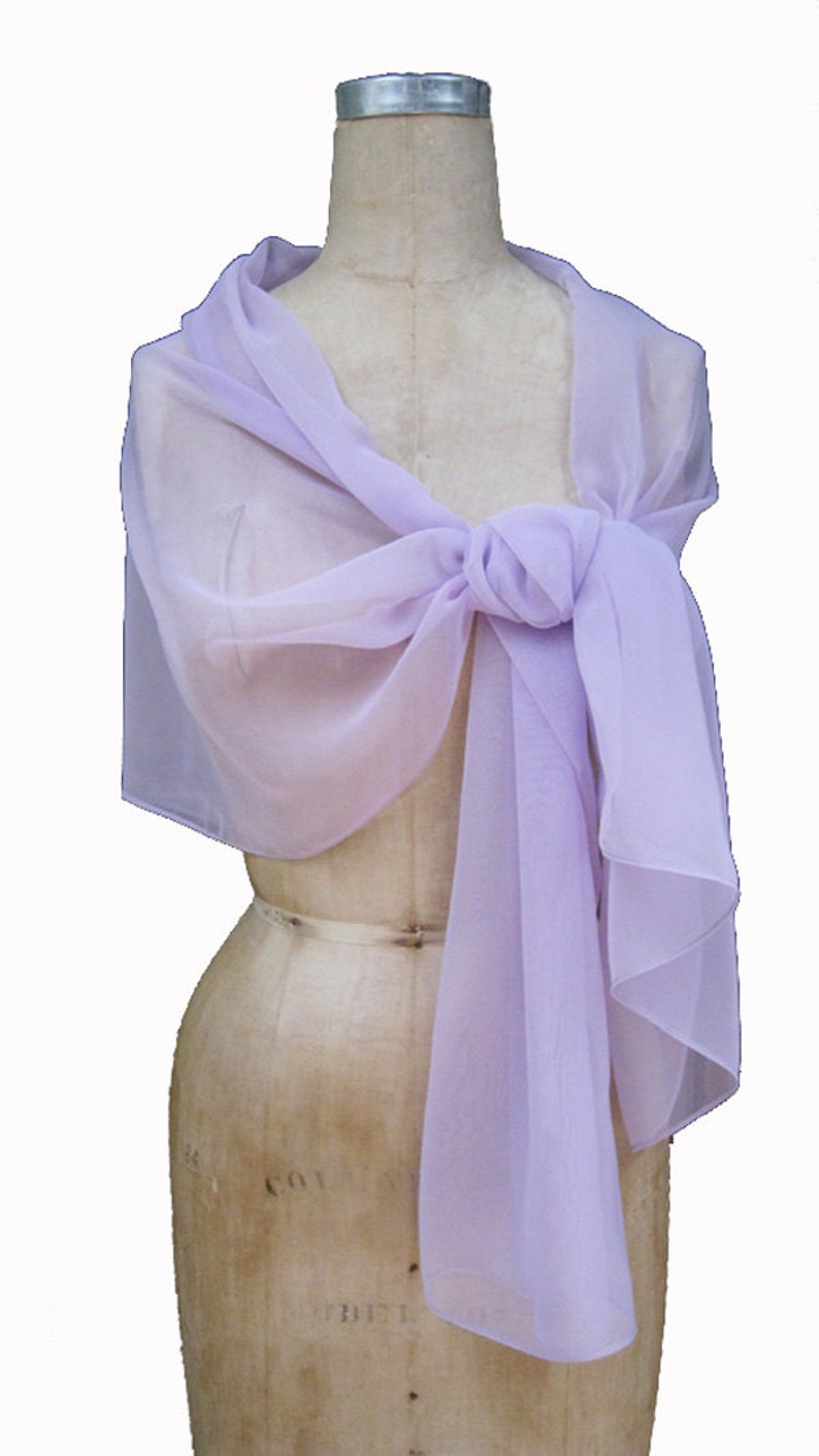 Lavender Chiffon Shawl Wrap image 2