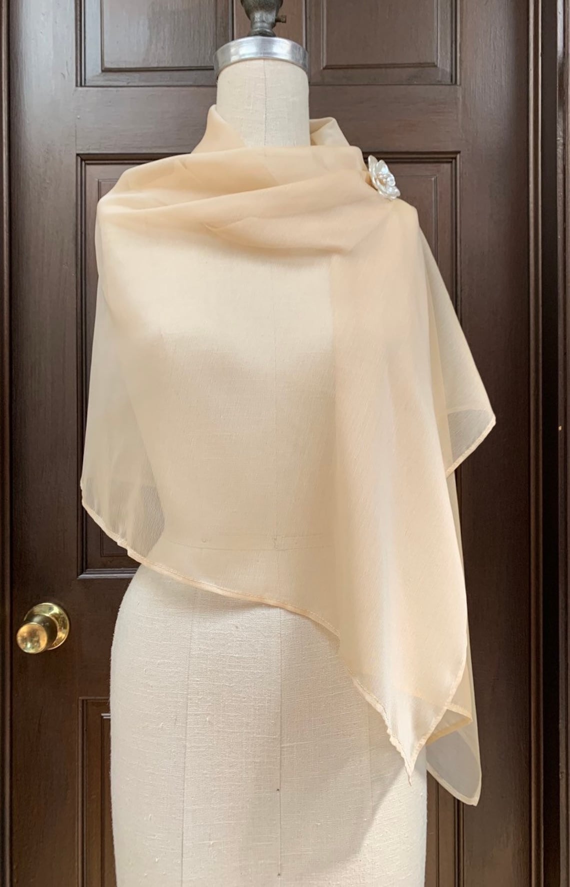 champagne chiffon shawl
