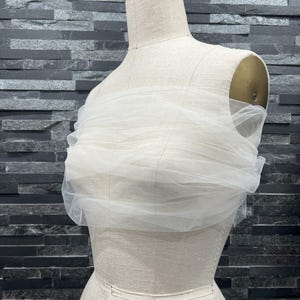 Bridal Tulle Shrug Shawl Stole Sheer Cover up