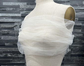 Bridal Tulle Shrug Shawl Stole Sheer Cover up