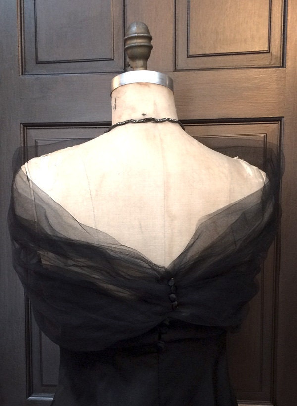 Black tulle shrug clearance