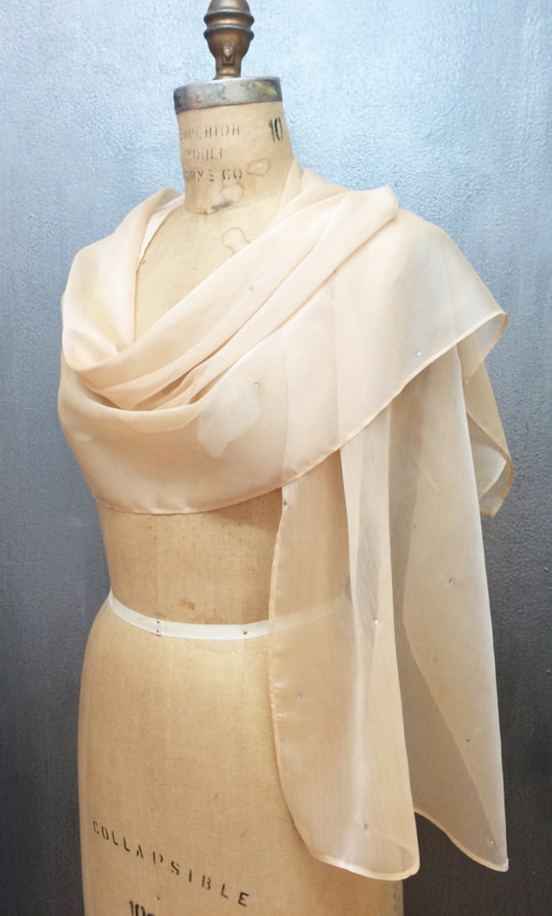 champagne chiffon shawl