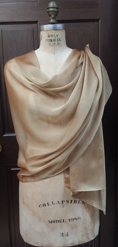 Gold chiffon best sale wrap