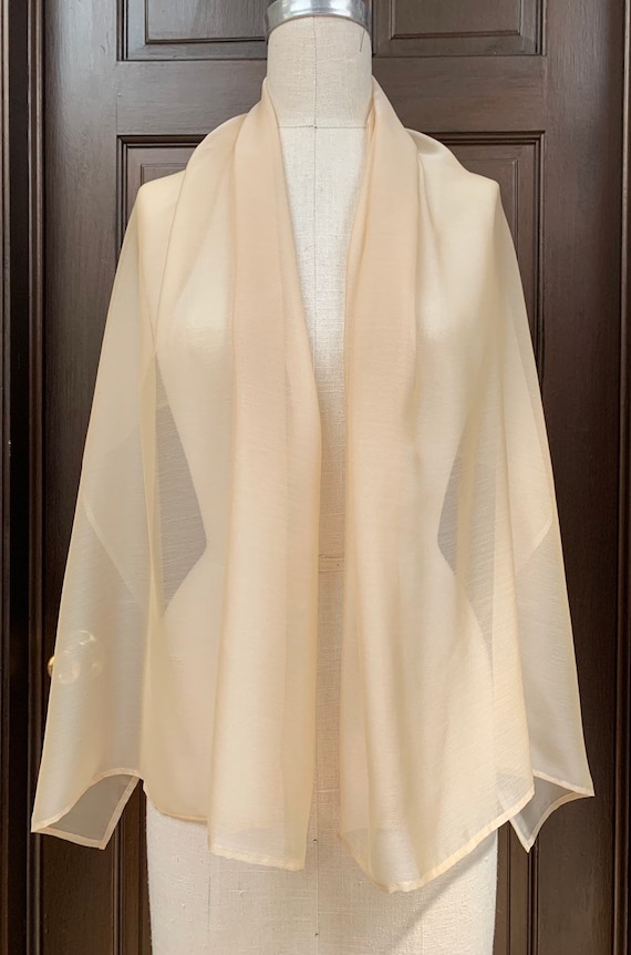 Champagne chiffon shawl best sale