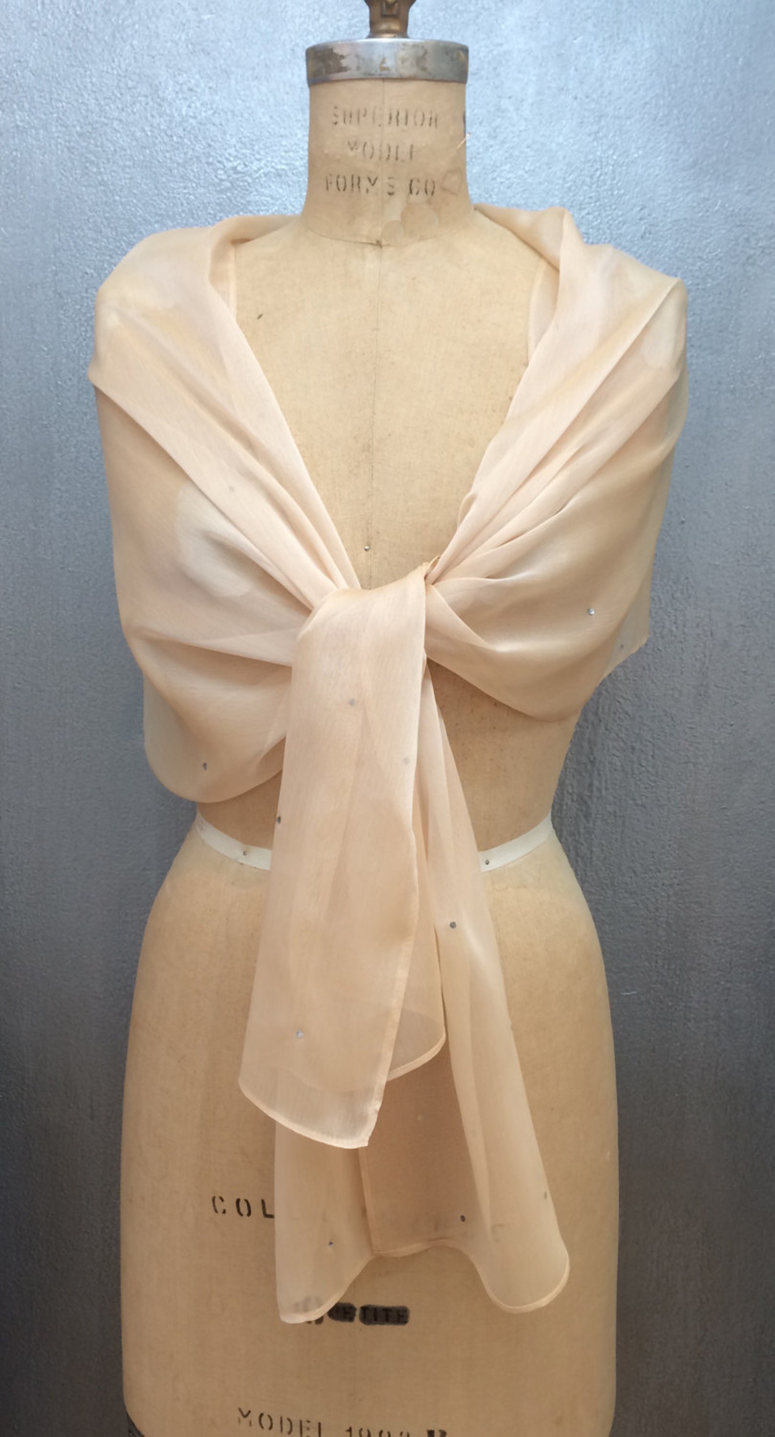 champagne chiffon shawl