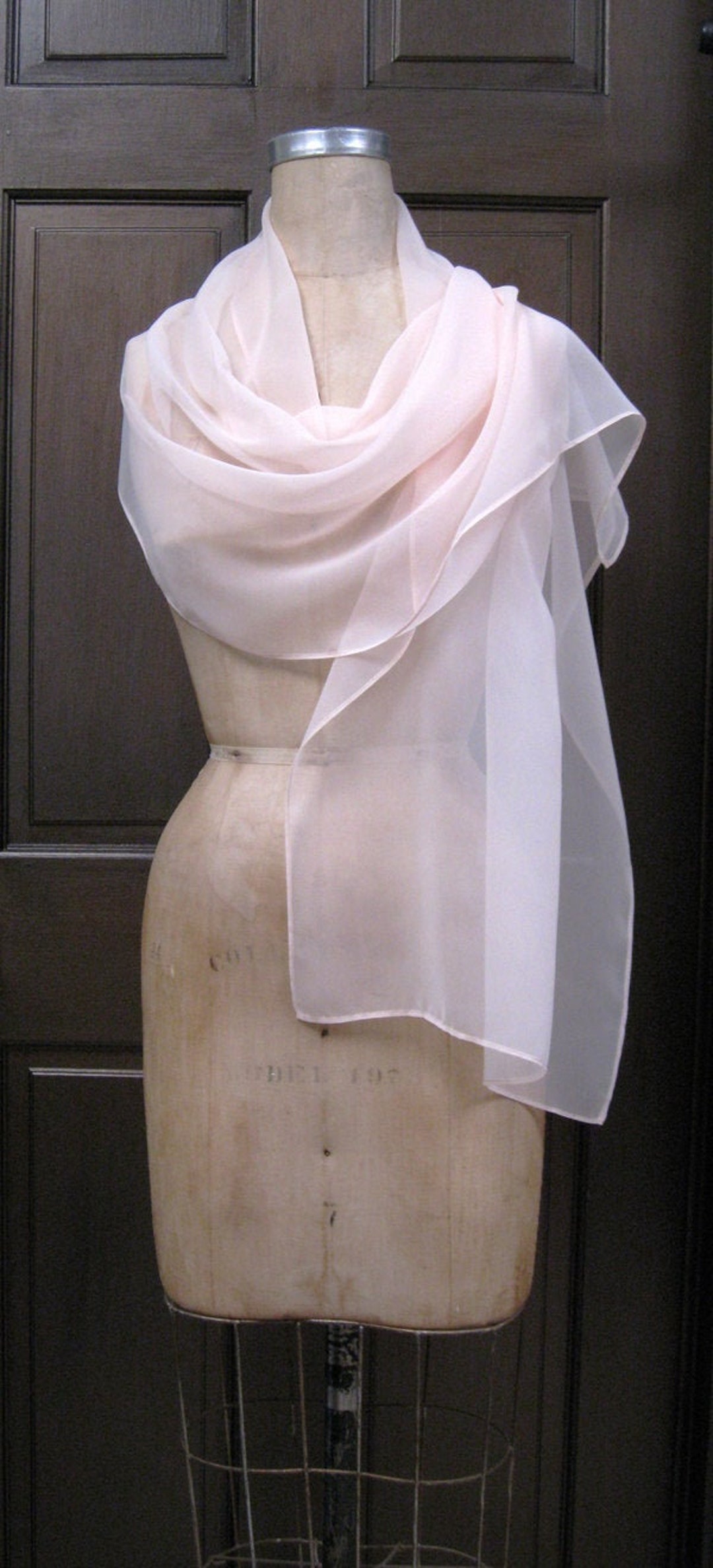 blush chiffon shawl