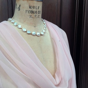Pale Pink Blush XL Chiffon Shawl Wrap Scarf with Rhinestones