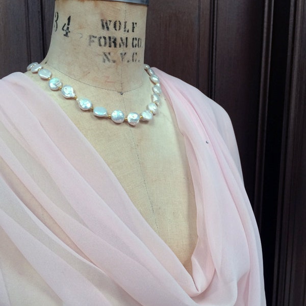 Pale Pink Blush XL Chiffon Shawl Wrap Scarf