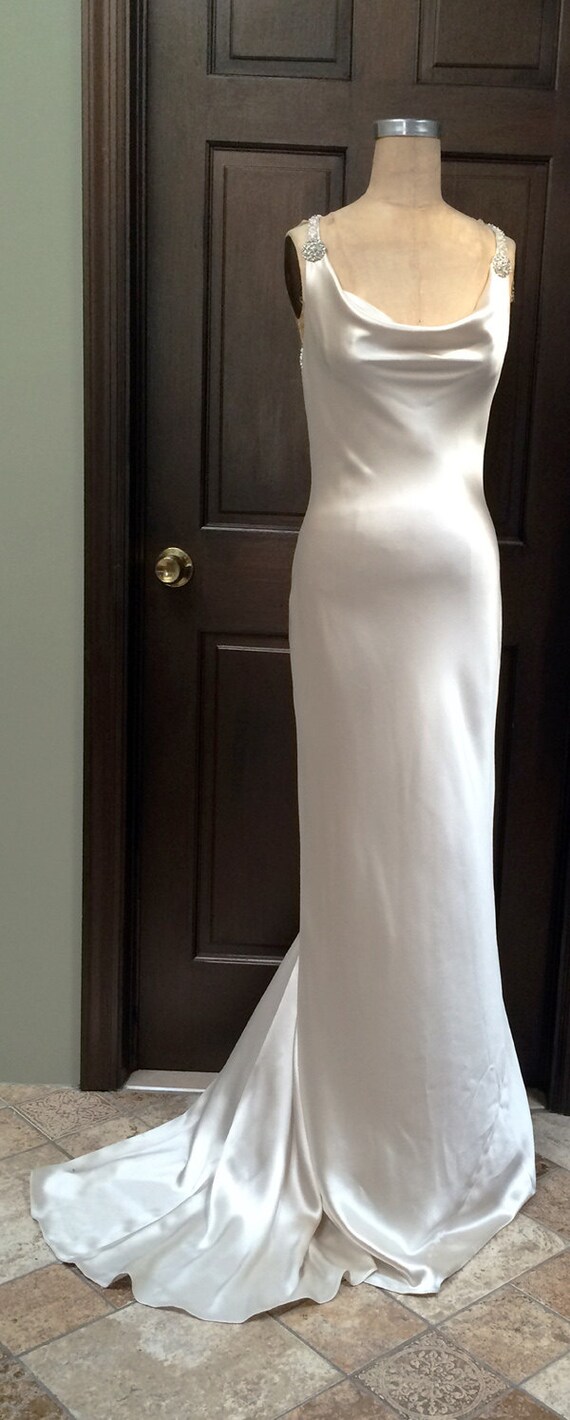 sexy silk wedding dress