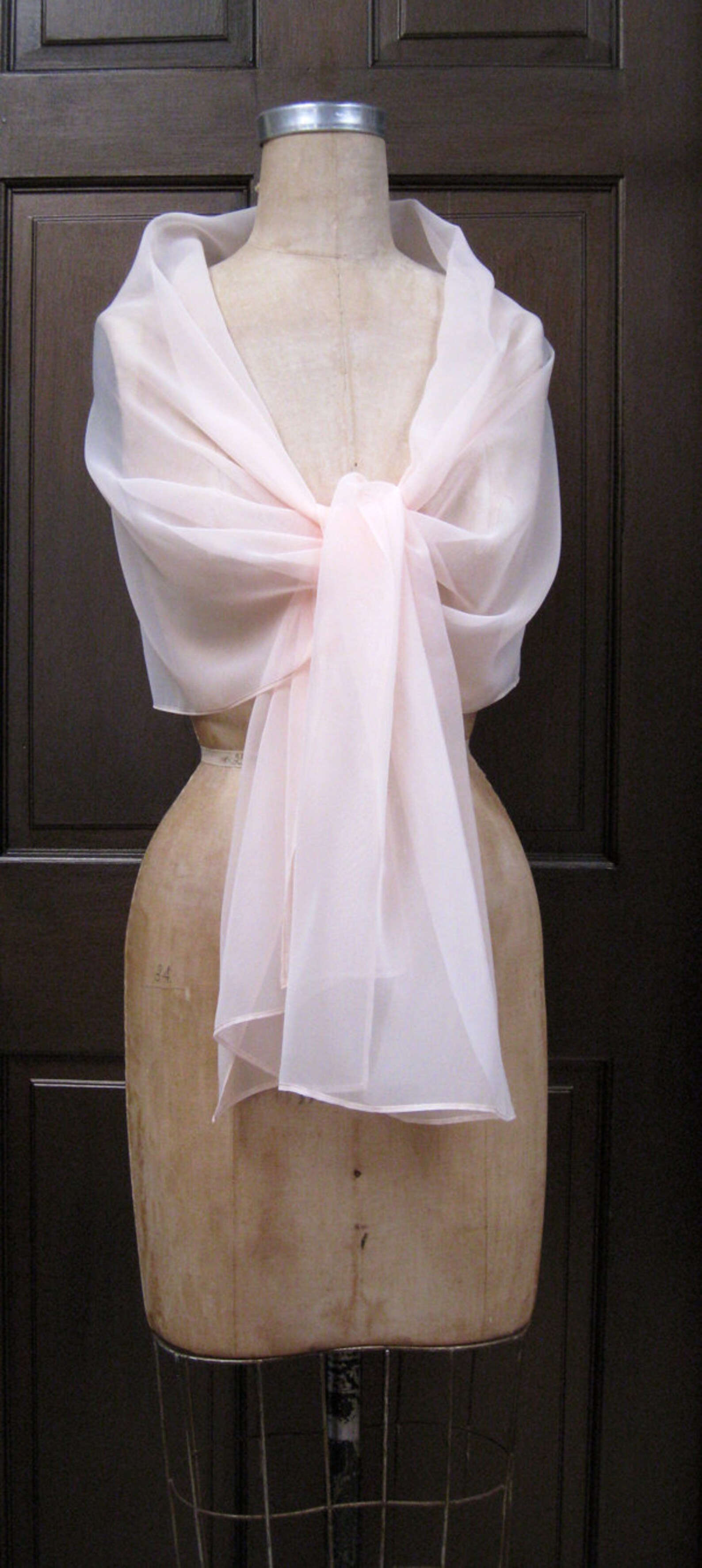 blush chiffon shawl