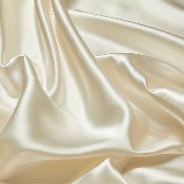Ivory Silk Duchess Satin Fabric