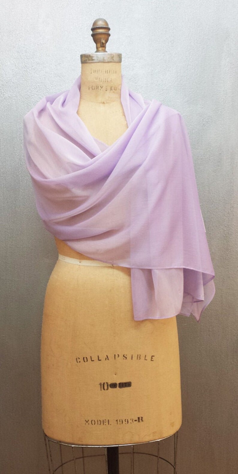 Lavener Chiffon XL Shawl Wrap with Rhinestones image 1