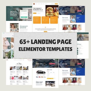 Elementor Pro Website Templates 65+ WordPress Design Kit Digital Download