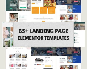 Elementor Pro Website Templates 65+ WordPress Design Kit Digital Download