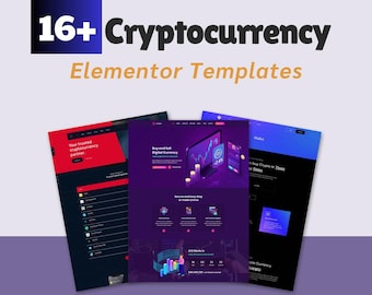 Modèles Elementor de site Web cryptographiques Web3, NFT, DeFi à téléchargement numérique