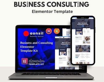 Elementor-mallar för företagsrådgivning | WordPress-hemsidespaket för byråer, rådgivare och coacher | Direkt digital nedladdning