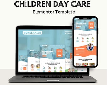 Children Daycare & Preschool Elementor Templates | Kids Care, Kindergarten WordPress Website Kit | Instant Digital Download