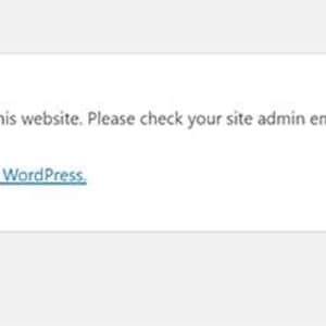 May include: A white rectangular box with text that reads: "There has been a critical error on this website. Please check your site admin email inbox for instructions." Below the text is a blue hyperlink that says "Learn more about troubleshooting WordPress."