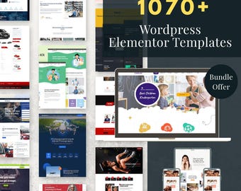 1070+ Elementor Website Templates Mega Bundle All Niches Digital Download