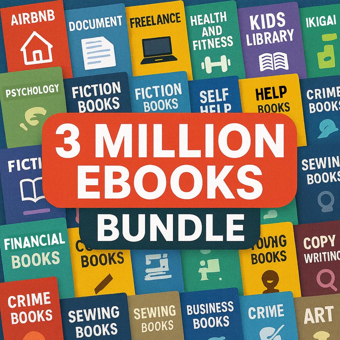 3 Million Ebooks Mega Bundle PLR MRR Digital Library - Etsy