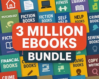 Megabundel van 3 miljoen e-boeken PLR MRR digitale bibliotheek