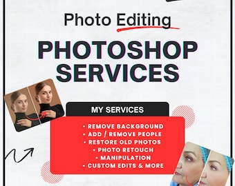 Photoshop Services, Photoshop Editing, Background Removal, Photo Restoration, Manipulation