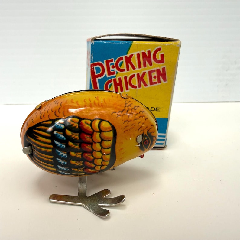 Vintage MS 006 Pecking Chicken Wind-up Toy With Original Box - (key Not ...