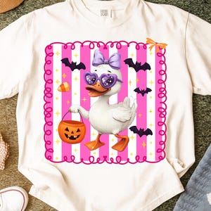Halloween Goose Trick or Treat PNG, Silly Goose Clipart, Cute Kids Halloween Sublimation, Boy Halloween Shirt Design, Pumpkin Matching PNG