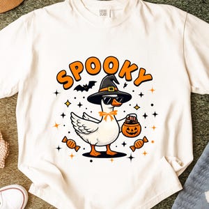 Halloween GooseSpooky Duck PNG, Halloween Silly Goose Clipart, spooky Halloween Goose PNG, Kids Halloween, Halloween Boy Shirt png, Pumpkin