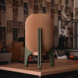Mid-Century Rocket Lamp Beige / Bone White - Moderne MCM Tischlampe für gemütliche Interiors - Sora Rocket Lamp