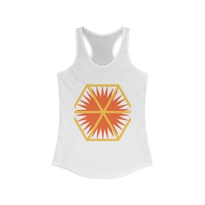 Women&#39;s Racerback Tank Top hexagon sun