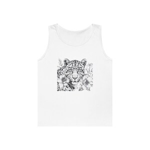 Wild Elegance Unisex Tank Top Leopard Print Design, Gift for Animal Lover