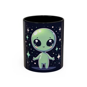 Cute Alien Accent Coffee Mug,Fun Gift for Alien Lovers, SpaceThemed Decor