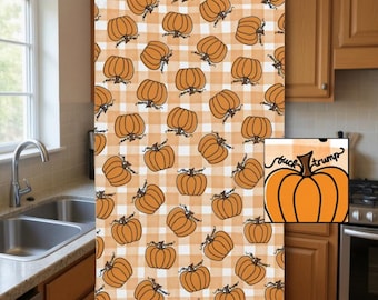 Subtle F*ck Trump Pumpkin Hand Towel, Halloween Kitchen Towel, Funny Political Home Decor , Sarcastic Liberal Host Gift, Fall Autumn Decor