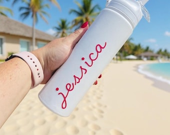 Personalized Island Tumbler with Straw, Love Beach Themed, Gift for Bachelorette,Villa Tumbler, Bridesmaids Gift, Tropical Themed Gift