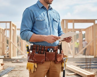 Leather Utility Pouch with Pattern Style, Toddler-Friendly Design, Ideal Present for Him