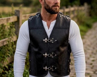 Chaleco de motociclista de piel de oveja hecho a mano para hombre, chaleco de cuero ligero sin mangas para moto, ropa cómoda para montar en moto, regalo de moda para hombre.