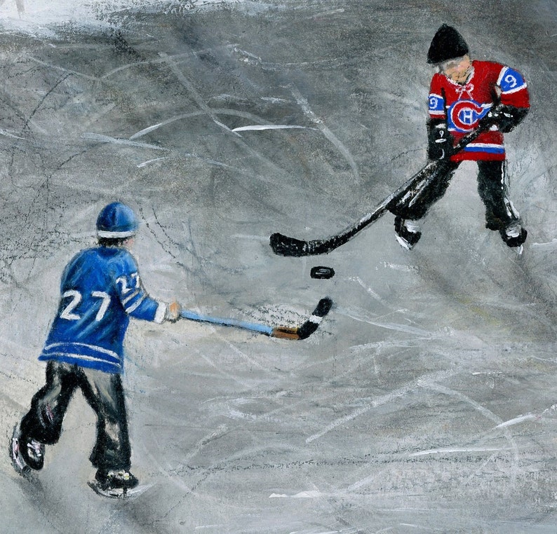 Credit River Dreams Giclée Archival Print Paper or Canvas Original 6 teams NHL winter classic outdoor pond hockey image 5