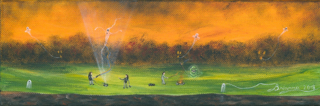 Ghost Busting Giclée Archival Print - Paper or Canvas - Halloween Folk ...