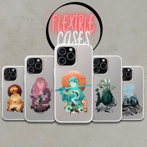 Demon Slay Phone Case, Flexible Anime Phone Cases, All iPhones and Samsung Compatible, Durable Protective Case, Anime accessories for fans