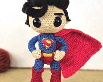 Super Hero Man amigurumi-haakpatroon | PDF-zelfstudie knuffelpop | Hero – digitale download – Engels