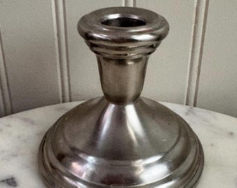 Vintage FB Roger’s Pewterlite Candlestick Holder Silver-Tone VTG Coastal Grandma